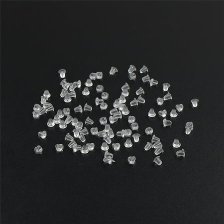 

100pcs Earrings Jewelry Accessories Bullet rubber Ear Plugging/blocked DIY