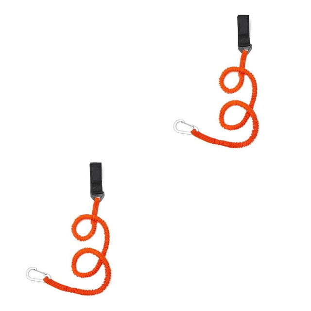 Guardoinrt Canoe Paddle Leash Board Rope Rods Nylon Safety Lanyard Portable Carabiner Cord Water Sports Rafting Accessories 1 Piece 2Set