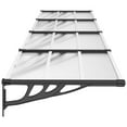 thumbnail image 4 of vidaXL Door Canopy Black and transparent Polycarbonate, ABS, Aluminum, 4 of 6