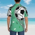 thumbnail image 4 of Susaid BALL INSIDE THE NET GOAL Print Hawaiian Shirts for Men Women,Hawaiian Summer Short-Sleeve Casual Relaxed-Fit Button-Down,Small, 4 of 7