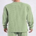 thumbnail image 5 of Blusas y camisas de manga larga con cuello redondo para hombre, sudadera con capucha de manga larga con cuello redondo y abertura de color liso para hombre, abrigo de poliéster para hombre, 5 of 5