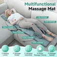 thumbnail image 6 of HEMXSZH Full Body Massage Mat with Remote Vibration & Heat, Foot Massage Headrest & Lumbar Pillow, Gray, 6 of 8