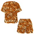 thumbnail image 3 of Leopard Print Pattern Print Women'S Pajamas Set Summer Sleepwear Sets 2 Piece Lounge Set, 3 of 7
