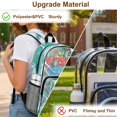 thumbnail image 6 of ZIATUBLES Clear Backpack 17 Inch, Heavy Duty Fabric & PVC Sports Transparent Bookbag for Boys Girls, Ocean Turtle Coral Print See Through Backpack for School, Work & Security, 6 of 7