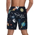 thumbnail image 4 of Uemuo Space Pattern Mens Swim Trunks Quick Dry Board Shorts with Mesh Lining, Stretch Beach Shorts Quick Dry No-Chafing Board Shorts-Medium, 4 of 9