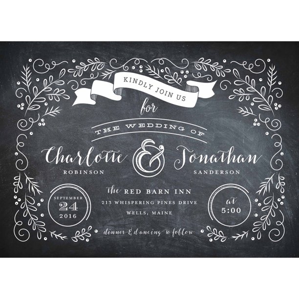 Garden Scroll Standard Wedding Invitation