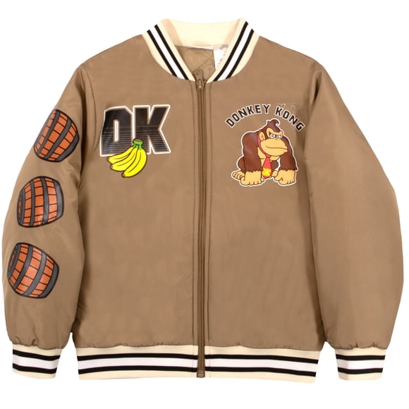 Nintendo Chaqueta Bomber para Niños (Niños Pequeños y Grandes), Poliéster Transpirable, Tallas 416