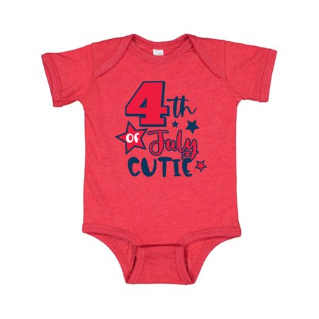 

Inktastic 4th of July Cutie with Stars Gift Baby Boy or Baby Girl Bodysuit