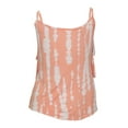 thumbnail image 2 of eVogues Plus Size Designer Print Tiered Ruffle Tank Top Coral, 2 of 3