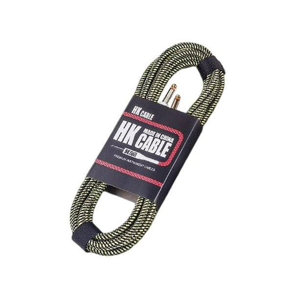 Cable de instrumento profesional para guitarra eléctrica, cable TS de 1/4 de pulgada para bajo, mandolina, teclado, accesorios de audio profesional. 5m
