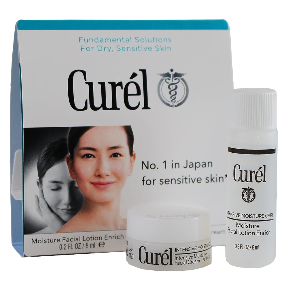 Curel Moisturizing Lotion Enrich & Intensive Moisture Cream Set for Dry