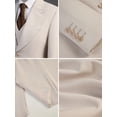 thumbnail image 4 of Men's Suit 3 Piece Slim Fit Jacket + Vest + Pants Set | Wedding Formal Business Suits Elegant Tuxedo | Peaked Lapel Blazer, 4 of 6