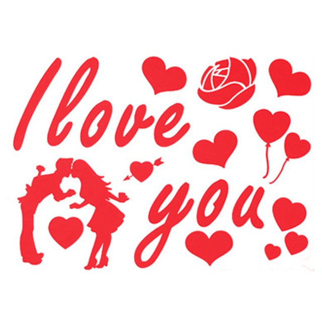 1PC Valentine Stickers; Static Stickers; Disposable Decorative Stickers