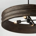 thumbnail image 3 of Capital Lighting 454041 Dunn 4 Light 30" Wide Drum Chandelier - Espresso Stain / Black, 3 of 6