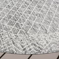 thumbnail image 3 of SAFAVIEH Courtyard Frazier Geometric Indoor/Outdoor Area Rug, Light Grey/Dark Grey, 6'7" x 6'7" Round, 3 of 11