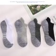 thumbnail image 3 of L 6 pares de calcetines deportivos transpirables con absorción de sudor, calcetines de algodón acolchados y transpirables de corte bajo para deportes, 3 of 5