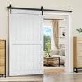 thumbnail image 5 of Dextrus Black Steel Single Door Barn Door Hardware Kit Standard Single, 5 of 5
