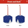 thumbnail image 2 of KLL Christmas Fir Tree Pattern Acrylic Christmas Ornaments,1 PCS Xmas Tree Decor with Ribbon 3" Christmas Décor Christmas Pendant for Hanging on Tree & Party Favors-Hexagon, 2 of 7