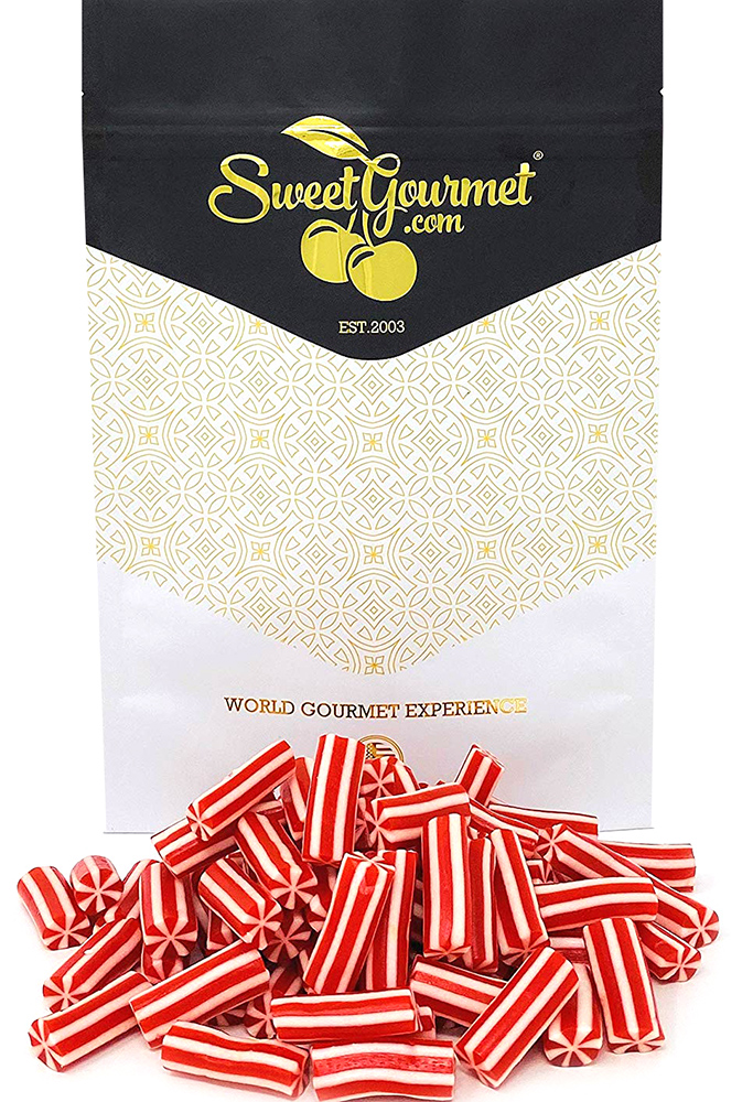 SweetGourmet Mini Licorice Candy Canes Red Licorice & White Cream