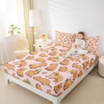 thumbnail image 3 of Erosebridal Cartoon Capybara Frog Bed Sheets 4pcs For Kids,Cute Animal King Sheets For Children Boys Girls,Lightweight Room Decor, 3 of 5