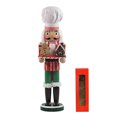 thumbnail image 1 of Cascanueces de madera, soldado de nogal, decoración de Navidad, adorno de escritorio, figura de exhibición, marioneta artesanal, Dol, 36cm, 1 of 5