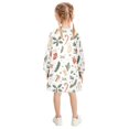 thumbnail image 3 of Girls' long-sleeved dress Christmas Socks The Gift Girls' A-line dress with ribbed cuffs Soft and comfortable, 3 of 6