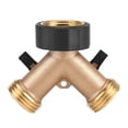 thumbnail image 2 of Adaptador de grifo de jardín, adaptador de grifo de agua de latón, adaptador de grifo de 3 vías, conector de manguera, rendimiento inigualable, 2 of 10