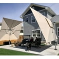 thumbnail image 3 of PURPLE LEAF 11FT Deluxe Square Patio Umbrella, Large Offset Cantilever Umbrella with 360° Rotation, Beige, 3 of 14