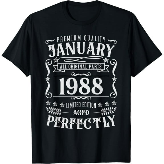 37th Birthday Legends Were Born In January 1988 T-Shirt