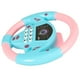 thumbnail image 3 of Volante de juguete de simulación de conducción, ideal para el aprendizaje temprano de niños y niñas (estilo PVC rosa y azul, sin pilas)., 3 of 8