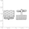 thumbnail image 2 of Sterling Silver Rhodium-Plated Cuff Links (20 X 15) Made In United States qq181, 2 of 5