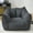 Black, variant on Lazy Floor Sofa, Bean Bag Chair with Highly Resilient Foam, Soft Square Lounge Chair for Adults Living Room, Bedroom, Office, Black
