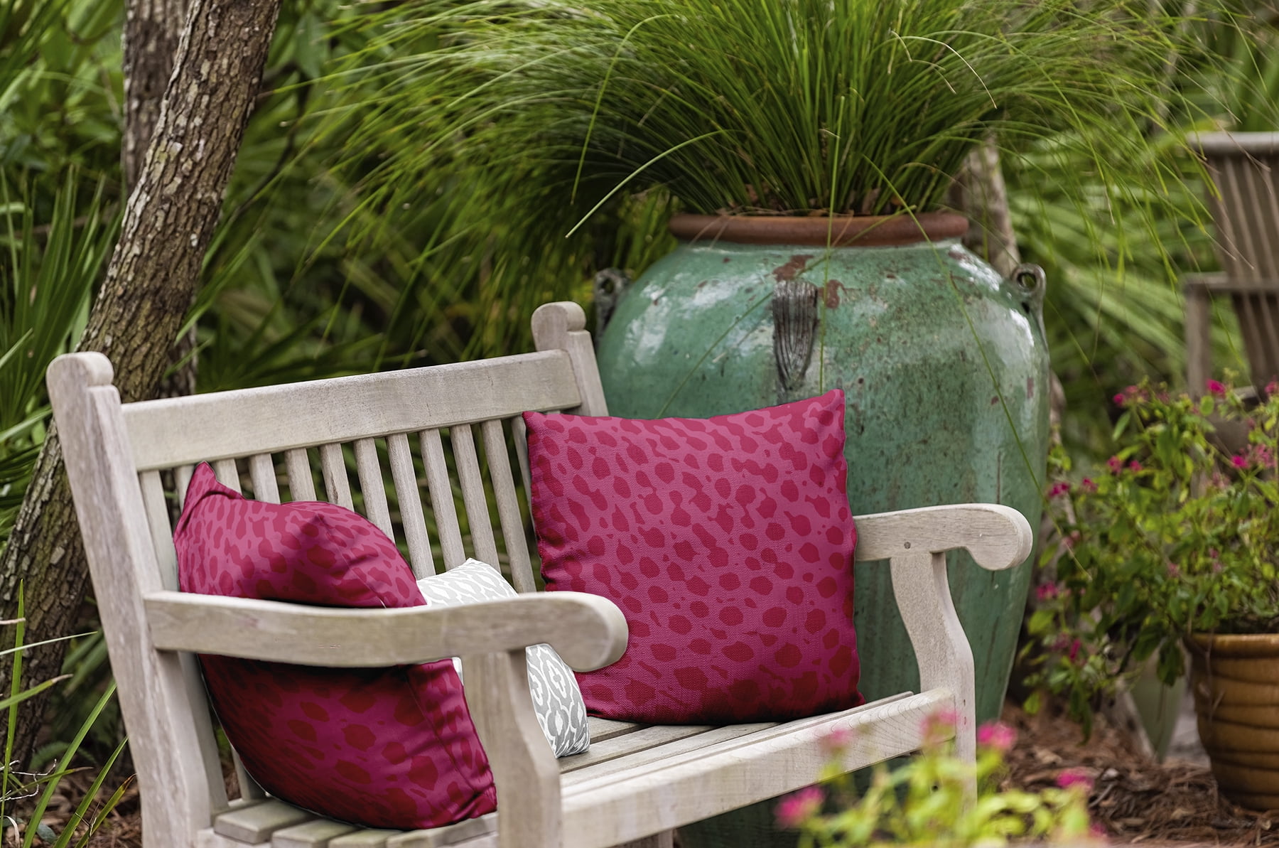 20" x 20" Simply Daisy Lots of Spots Polyester Indoor/Outdoor Pillow, Pink Qty 1