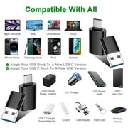 USB to USB C Adapter & USB C to USB Adapter Combo 4-Pack, USB 3.0 USBC Type C Adapter
