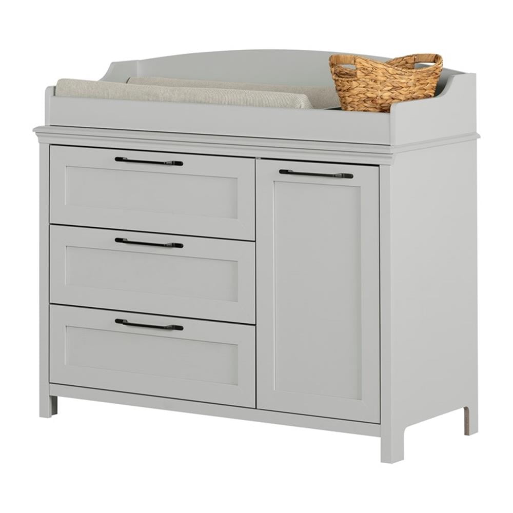 South Shore Daisie, Farmhouse Changing table, Wide Gray
