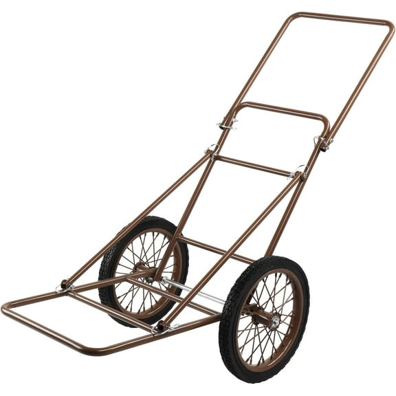PEXMOR Folding Deer Cart, 500lbs. Capacity Game Hauler Utility, Gear Dolly with 17'' Wheels for Hunting