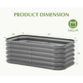 thumbnail image 2 of PetFurnishn  Galvanized Raised Garden Bed, Outdoor Planter Bed, Metal Planter Box for Gardening and Planting,4x2x1.5ft, Dark Grey, 2 of 9