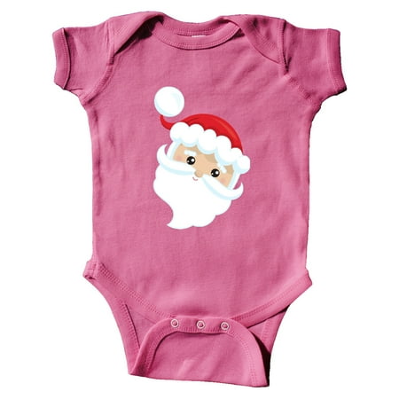 

Inktastic Santa Claus Smiling Santa White Beard Red Hat Gift Baby Boy or Baby Girl Bodysuit