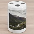thumbnail image 1 of Landscape Ceramic Toothbrush Holder, Biker Glory Peak of Mountain Biking Valley Clear Sky Outdoor Sports Adrenaline, Decorative Versatile Countertop for Bathroom, 4.5" X 2.7", Multicolor, 1 of 4