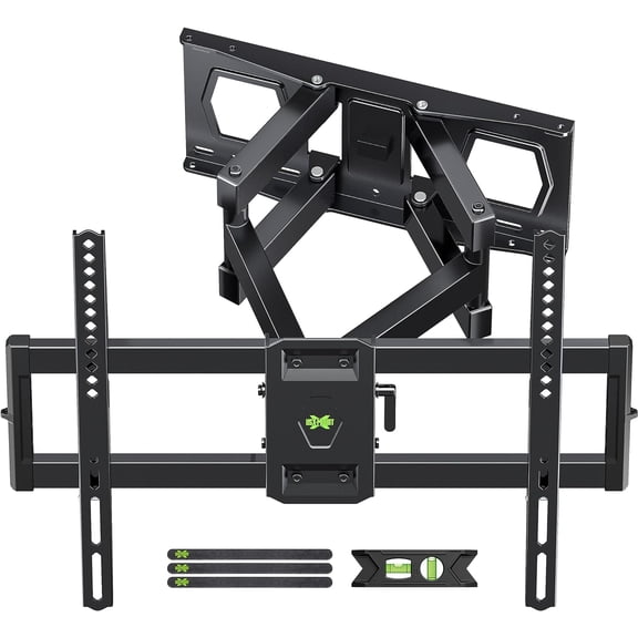 Full Motion TV Wall Mount for Most 32-70 inch TVs up to 99 lbs, Wall Mount Bracket with Dual Articulating Arms, Swivel, Tilt, Max VESA 400x400mm, TV Mount Fits 12”/16” Wood Studs
