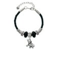 thumbnail image 2 of Delight Jewelry Silvertone Elephant Grandmother Celtic Knot Leather Bead Bracelet, 7"+2" Extender, 2 of 4