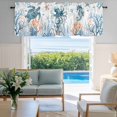 thumbnail image 2 of Window Valance for Kitchen,Summer Sea Turtles Eight-clawed Fish Rod Pocket Curtain Valances Short Curtains Drapes Panel,Marine Life Corals Window Treatment Topper for Living Room Bathroom Bedroom, 2 of 9