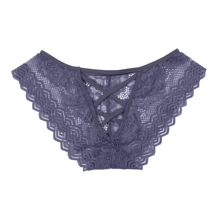 

Ladies Panties Mesh Breathable Low Waist Sexy Triangle Lace Thong Panties For Women