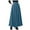Blue, variant on Long Skirts Womens A Line Long Midi Chino Denim Skirt Tired Pleated Layers Elastic Waist Front Khaki,4XL