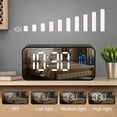 thumbnail image 4 of REGALWOVEN Alarm Clock with Music, Adjustable Volume, Three Alarms, USB Charging Ports for Bedroom/Dorm Black 5.5"L x 1.3"W x 2.7"H, 4 of 6
