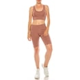 thumbnail image 2 of LA12ST Women High Waist Athleisure Yoga Shorts Workout Running Compression Exercise Biker Shorts Side Pockets, 2 of 3