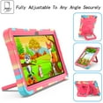 thumbnail image 6 of Dteck Case for All-New Kindle Fire HD 8 Tablet(10th Generation 2020 Release) & Fire HD 8 Plus, 3 in 1 Hybrid Rugged Shockproof Handle Kickstand Case with Shoulder Strap, Rainbow Rose, 6 of 9