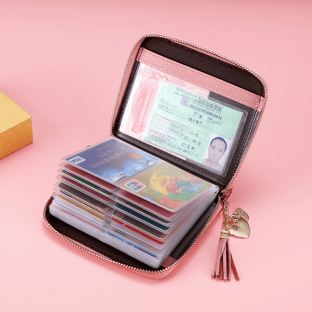 Leather Multi Card Women's Riding Card Case Gift Organ Business Card Case Credit Card Case
