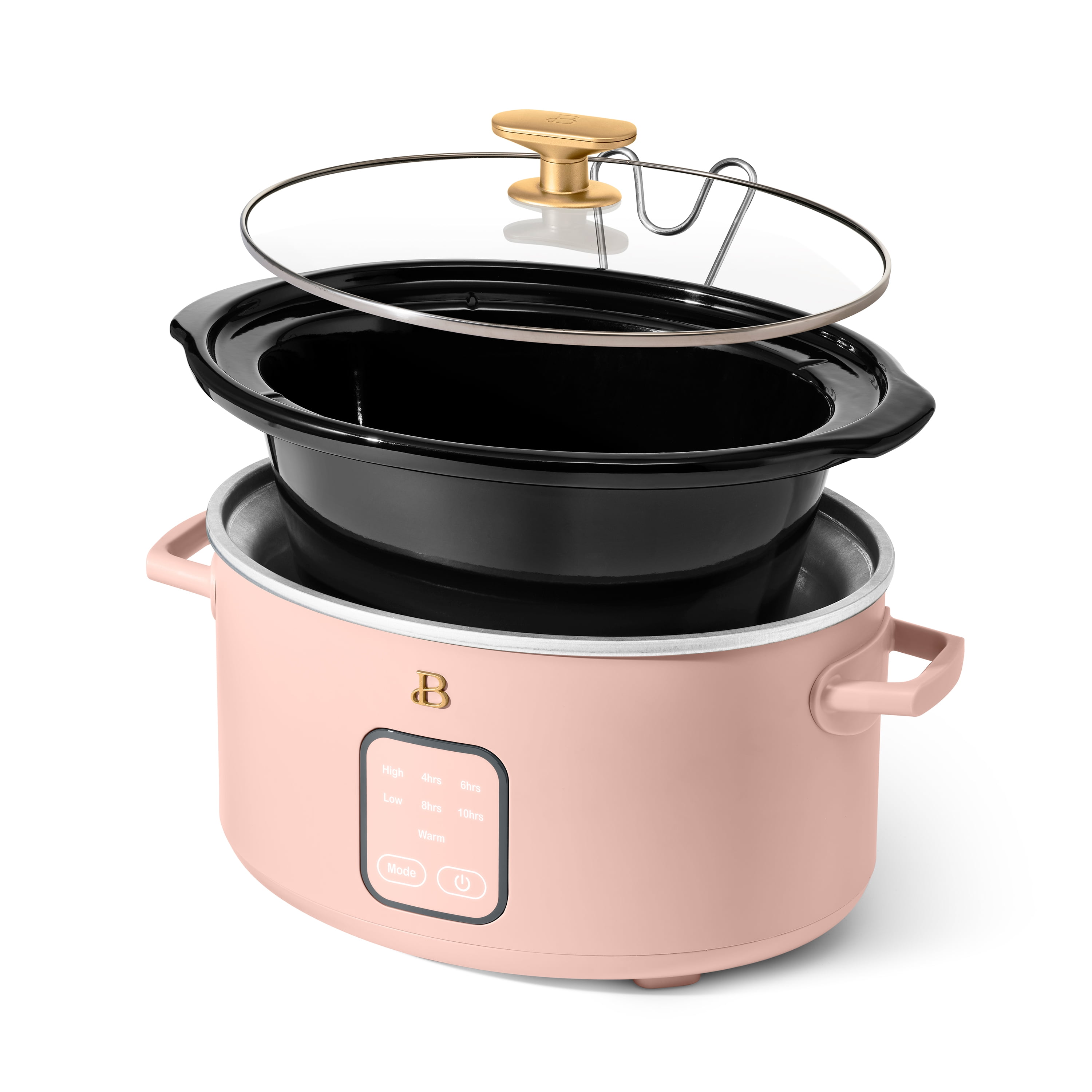 Beautiful 4Qt Slow Cooker with Touch-Activated Display, Rose by Drew Barrymore