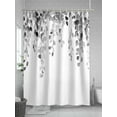 thumbnail image 5 of Shower Curtains Eucalyptus Leaves Bath Curtain Gray Leaf Waterproof Bathroom Shower Curtain Set with Hooks Decoration 36 x 72 Inches, 5 of 7